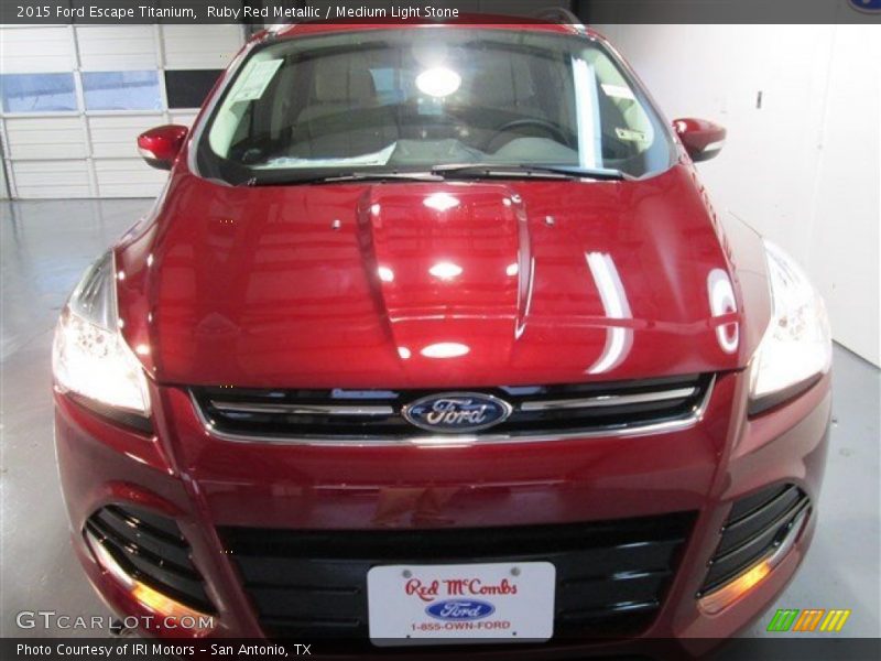 Ruby Red Metallic / Medium Light Stone 2015 Ford Escape Titanium