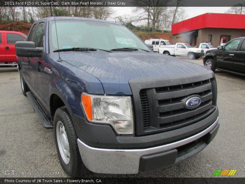 Dark Blue Pearl Metallic / Steel Gray 2011 Ford F150 XL SuperCab