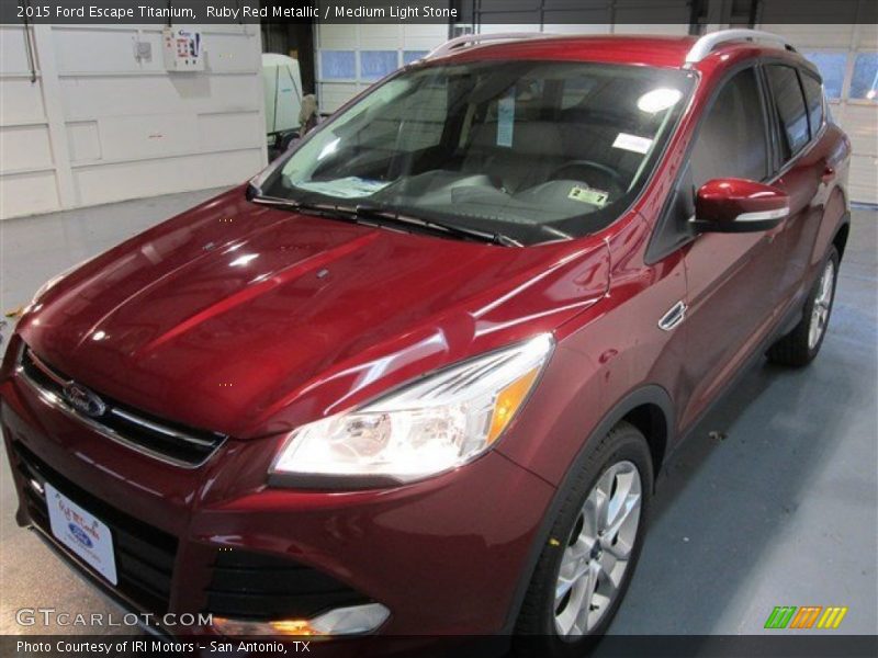 Ruby Red Metallic / Medium Light Stone 2015 Ford Escape Titanium