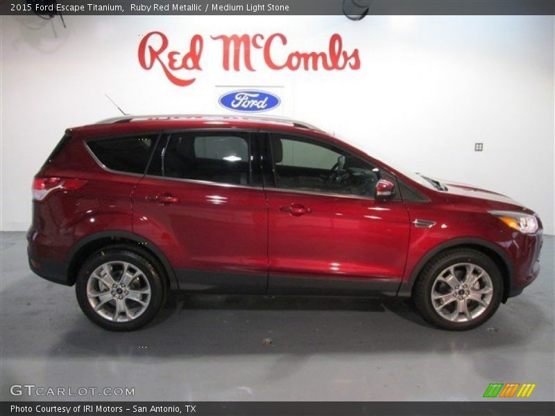 Ruby Red Metallic / Medium Light Stone 2015 Ford Escape Titanium