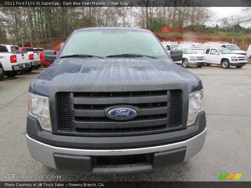 Dark Blue Pearl Metallic / Steel Gray 2011 Ford F150 XL SuperCab