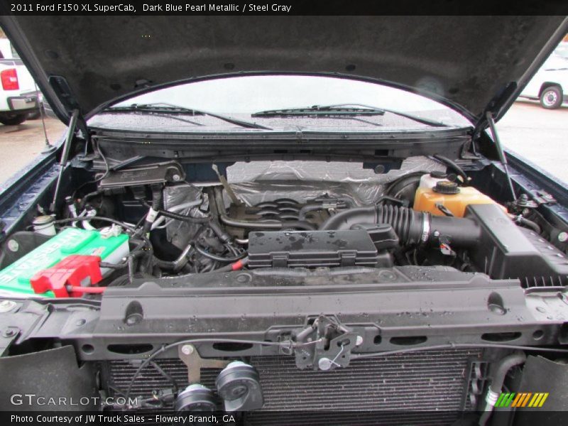 Dark Blue Pearl Metallic / Steel Gray 2011 Ford F150 XL SuperCab