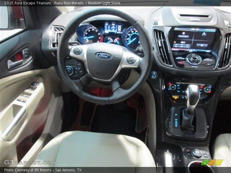 Ruby Red Metallic / Medium Light Stone 2015 Ford Escape Titanium