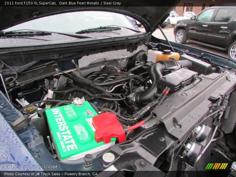 Dark Blue Pearl Metallic / Steel Gray 2011 Ford F150 XL SuperCab