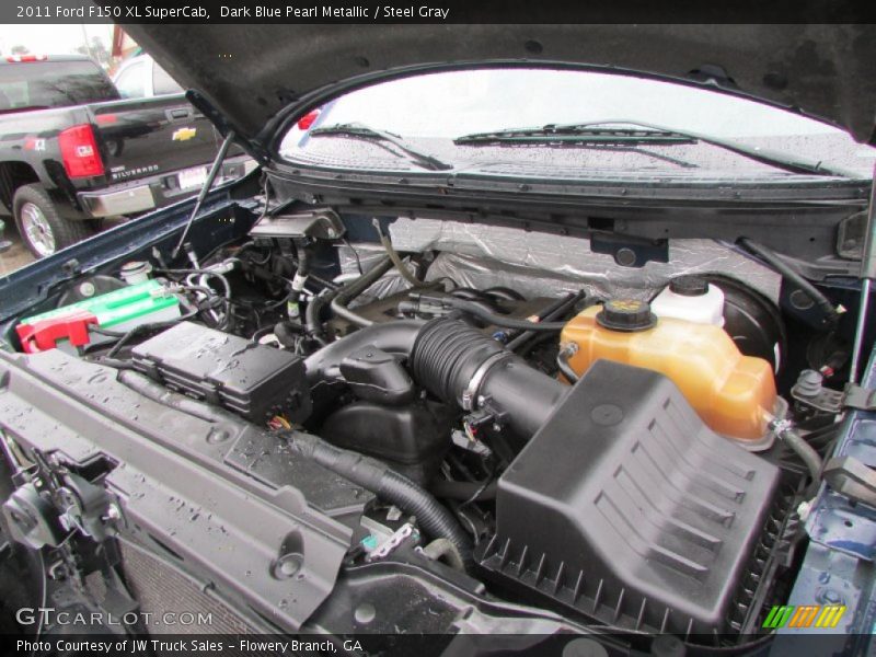 Dark Blue Pearl Metallic / Steel Gray 2011 Ford F150 XL SuperCab