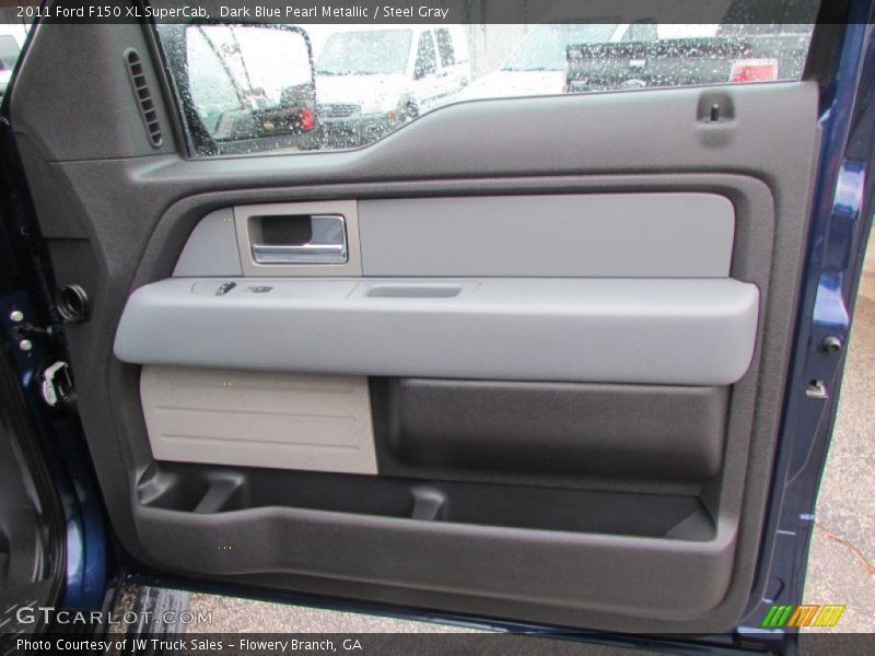 Dark Blue Pearl Metallic / Steel Gray 2011 Ford F150 XL SuperCab