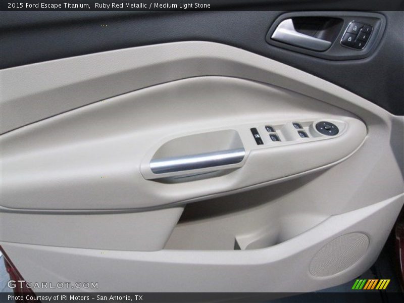Ruby Red Metallic / Medium Light Stone 2015 Ford Escape Titanium