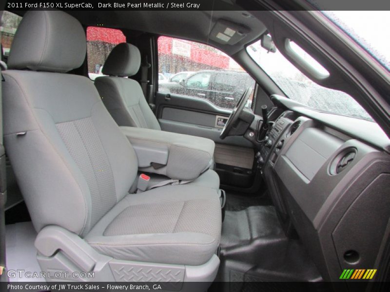 Dark Blue Pearl Metallic / Steel Gray 2011 Ford F150 XL SuperCab