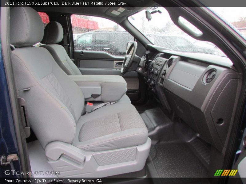 Dark Blue Pearl Metallic / Steel Gray 2011 Ford F150 XL SuperCab