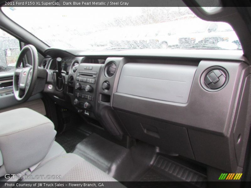 Dark Blue Pearl Metallic / Steel Gray 2011 Ford F150 XL SuperCab