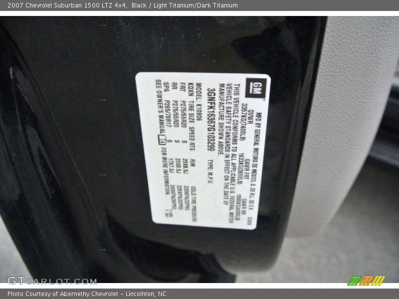Black / Light Titanium/Dark Titanium 2007 Chevrolet Suburban 1500 LTZ 4x4