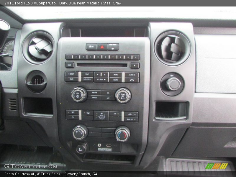 Dark Blue Pearl Metallic / Steel Gray 2011 Ford F150 XL SuperCab
