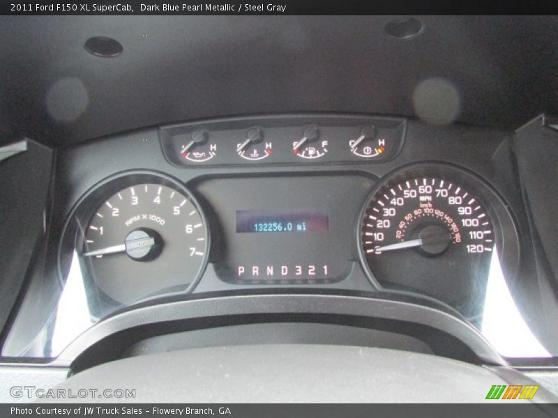 Dark Blue Pearl Metallic / Steel Gray 2011 Ford F150 XL SuperCab