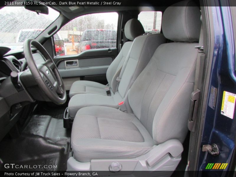 Dark Blue Pearl Metallic / Steel Gray 2011 Ford F150 XL SuperCab