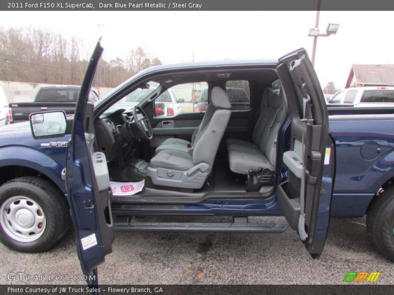 Dark Blue Pearl Metallic / Steel Gray 2011 Ford F150 XL SuperCab
