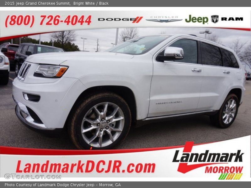 Bright White / Black 2015 Jeep Grand Cherokee Summit