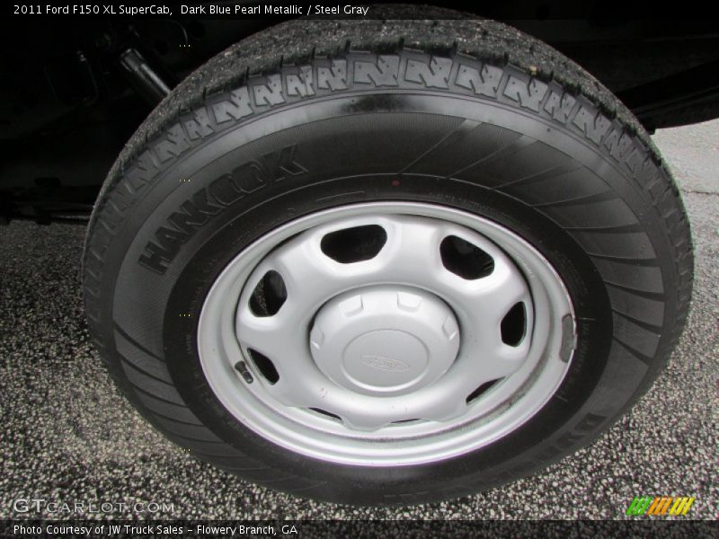 Dark Blue Pearl Metallic / Steel Gray 2011 Ford F150 XL SuperCab