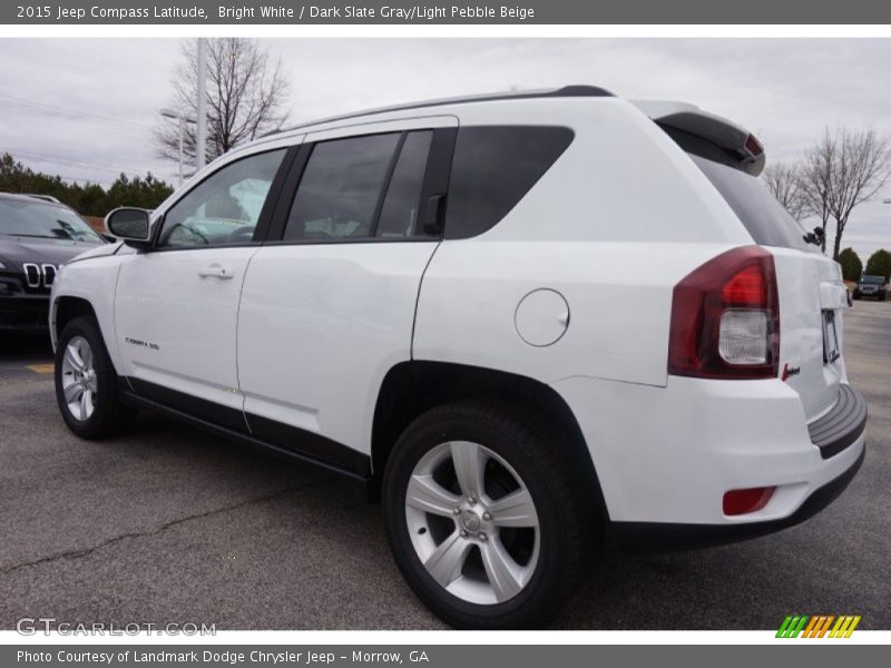 Bright White / Dark Slate Gray/Light Pebble Beige 2015 Jeep Compass Latitude