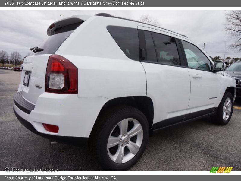 Bright White / Dark Slate Gray/Light Pebble Beige 2015 Jeep Compass Latitude