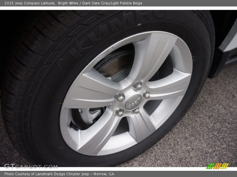 Bright White / Dark Slate Gray/Light Pebble Beige 2015 Jeep Compass Latitude