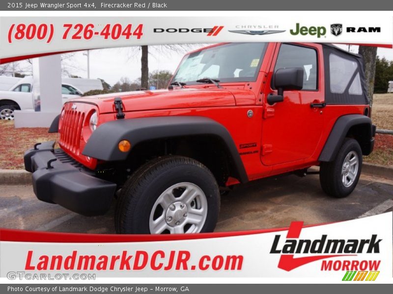 Firecracker Red / Black 2015 Jeep Wrangler Sport 4x4