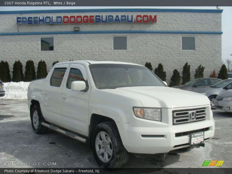 White / Beige 2007 Honda Ridgeline RTL
