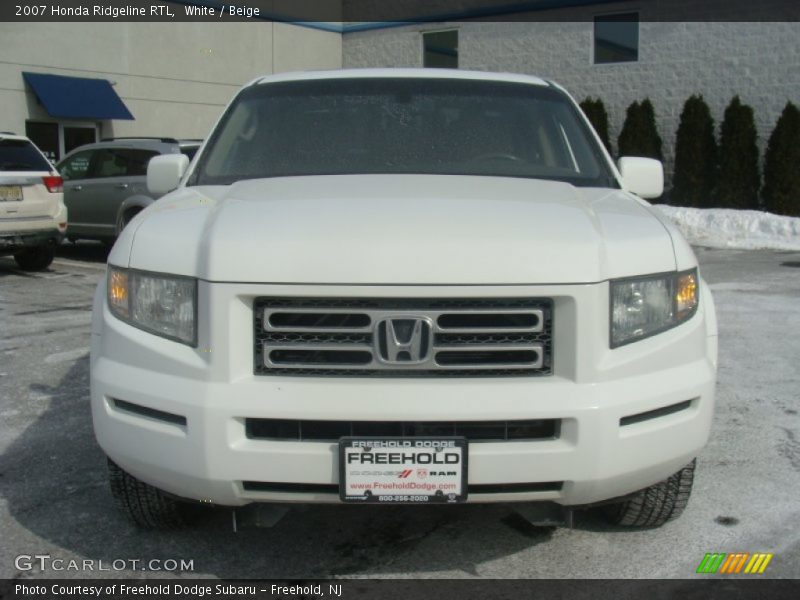 White / Beige 2007 Honda Ridgeline RTL