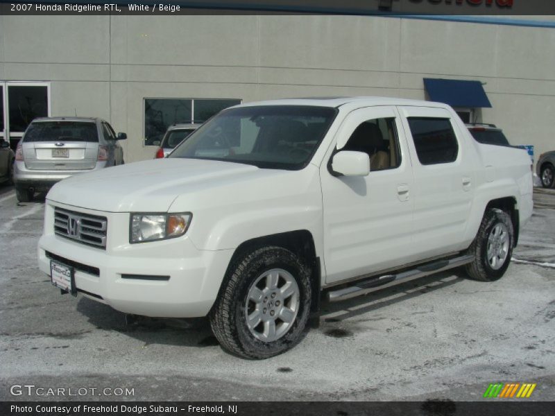 White / Beige 2007 Honda Ridgeline RTL