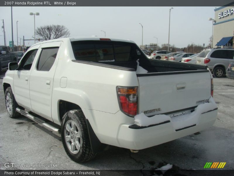 White / Beige 2007 Honda Ridgeline RTL