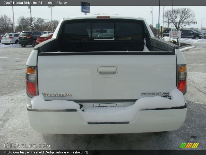 White / Beige 2007 Honda Ridgeline RTL