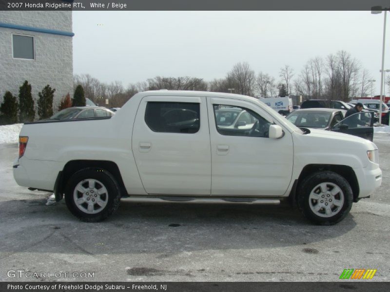 White / Beige 2007 Honda Ridgeline RTL