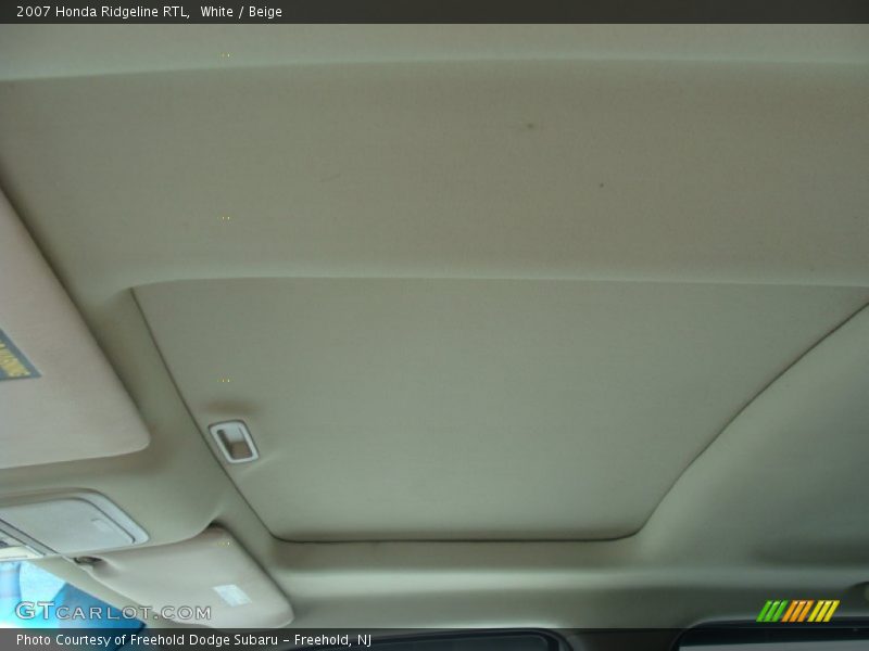 White / Beige 2007 Honda Ridgeline RTL