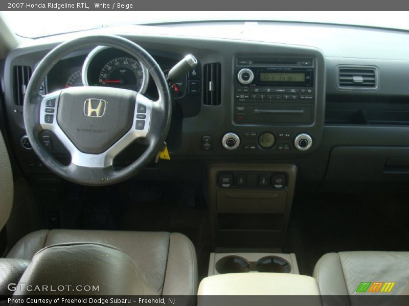 White / Beige 2007 Honda Ridgeline RTL