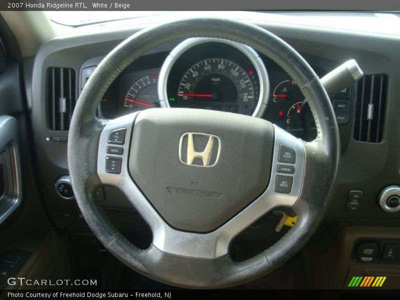 White / Beige 2007 Honda Ridgeline RTL