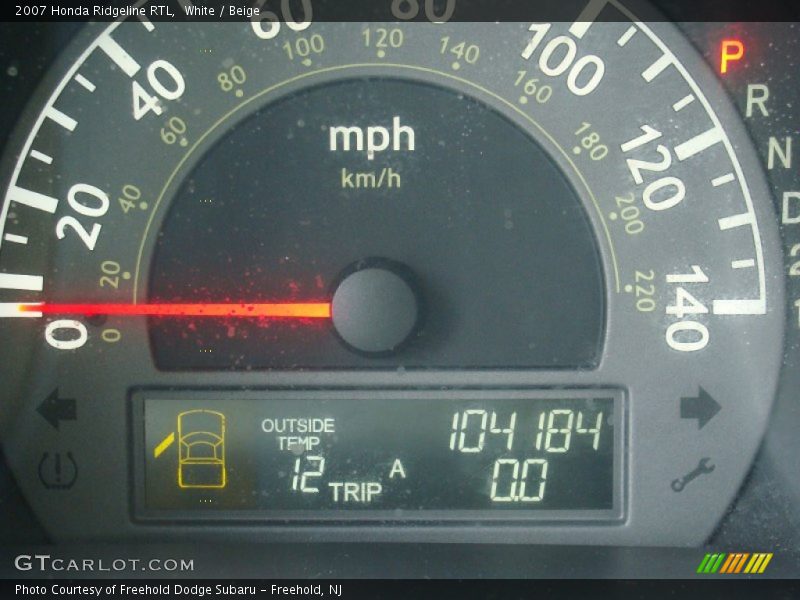 White / Beige 2007 Honda Ridgeline RTL