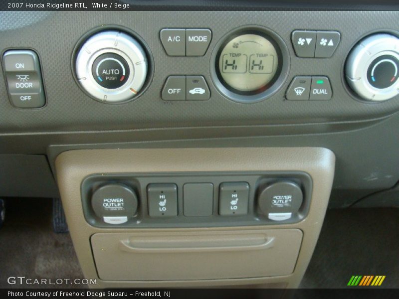 White / Beige 2007 Honda Ridgeline RTL