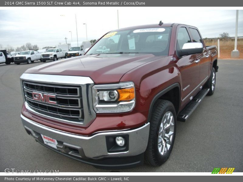 Sonoma Red Metallic / Cocoa/Dune 2014 GMC Sierra 1500 SLT Crew Cab 4x4