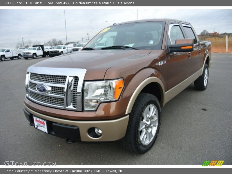 Golden Bronze Metallic / Pale Adobe 2012 Ford F150 Lariat SuperCrew 4x4