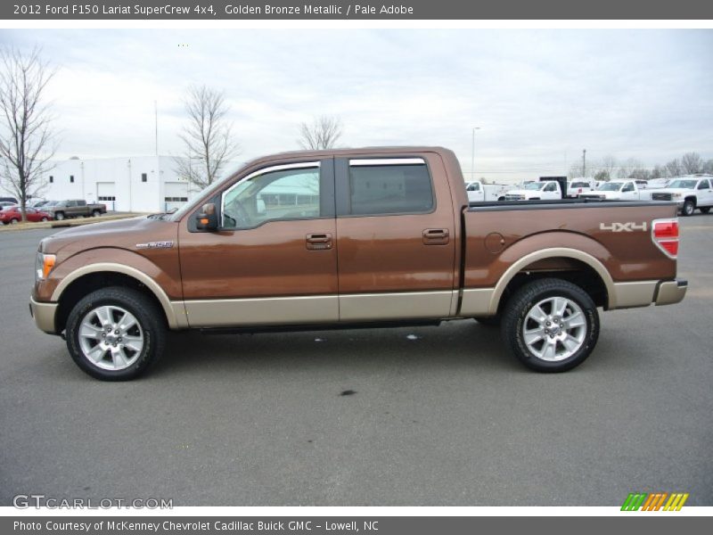 Golden Bronze Metallic / Pale Adobe 2012 Ford F150 Lariat SuperCrew 4x4