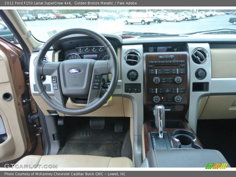 Golden Bronze Metallic / Pale Adobe 2012 Ford F150 Lariat SuperCrew 4x4