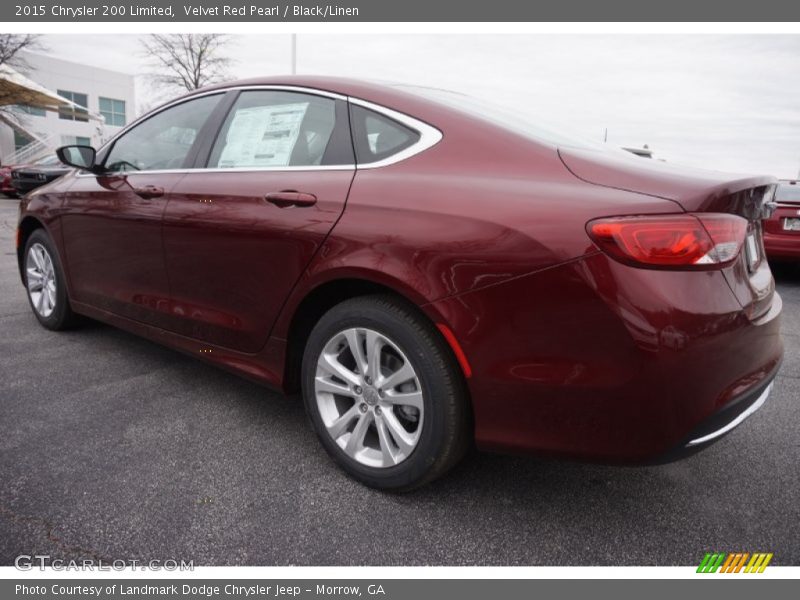 Velvet Red Pearl / Black/Linen 2015 Chrysler 200 Limited