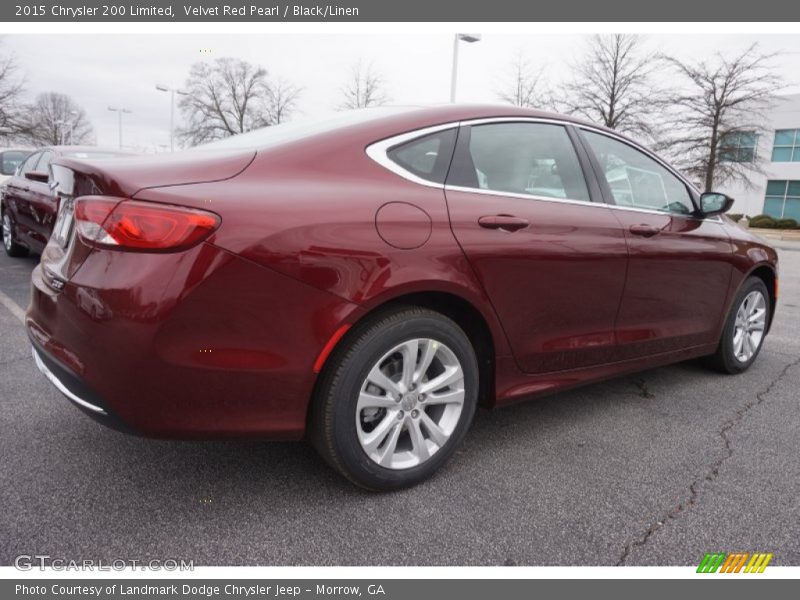 Velvet Red Pearl / Black/Linen 2015 Chrysler 200 Limited
