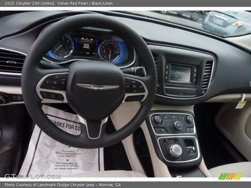 Velvet Red Pearl / Black/Linen 2015 Chrysler 200 Limited