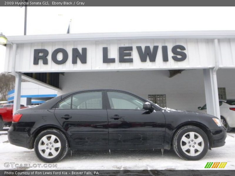 Ebony Black / Gray 2009 Hyundai Sonata GLS