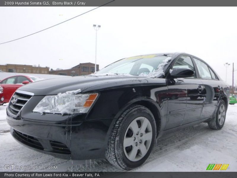 Ebony Black / Gray 2009 Hyundai Sonata GLS