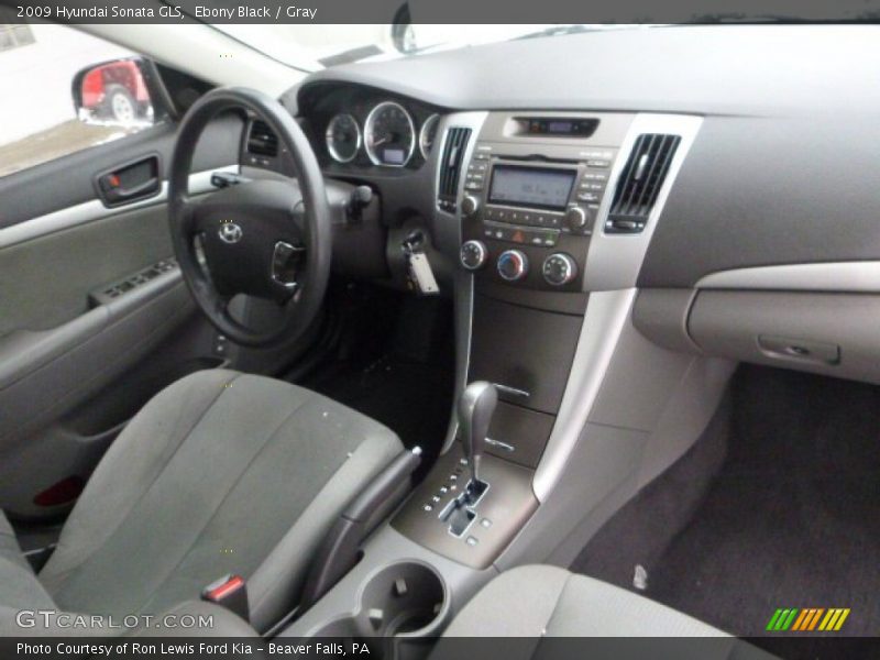 Ebony Black / Gray 2009 Hyundai Sonata GLS