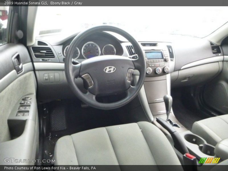 Ebony Black / Gray 2009 Hyundai Sonata GLS