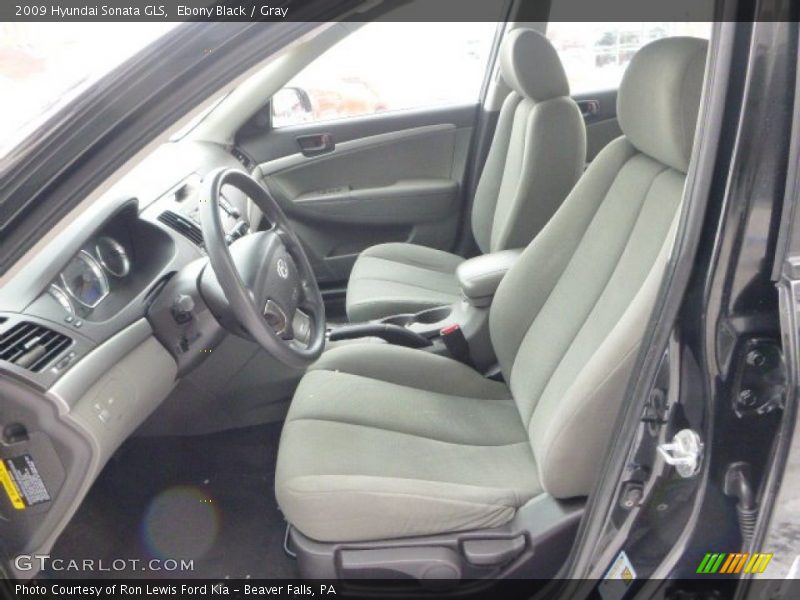 Ebony Black / Gray 2009 Hyundai Sonata GLS