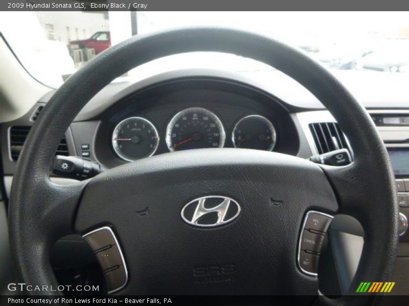 Ebony Black / Gray 2009 Hyundai Sonata GLS