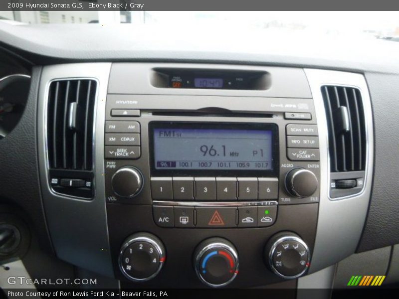 Ebony Black / Gray 2009 Hyundai Sonata GLS
